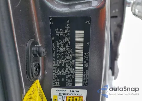 2012 Toyota Sienna Le из США, поврежденный, VIN 5TDKK3DC6CS235433